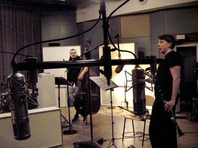 Felix and Julius in the recording studio