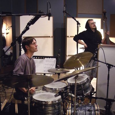 Marius and Felix in the recording studio